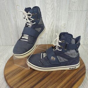 Vlado Atlas II IG-1503-143 Blue Leather High Top Lifestyle Sneakers Men's 8.5 EU